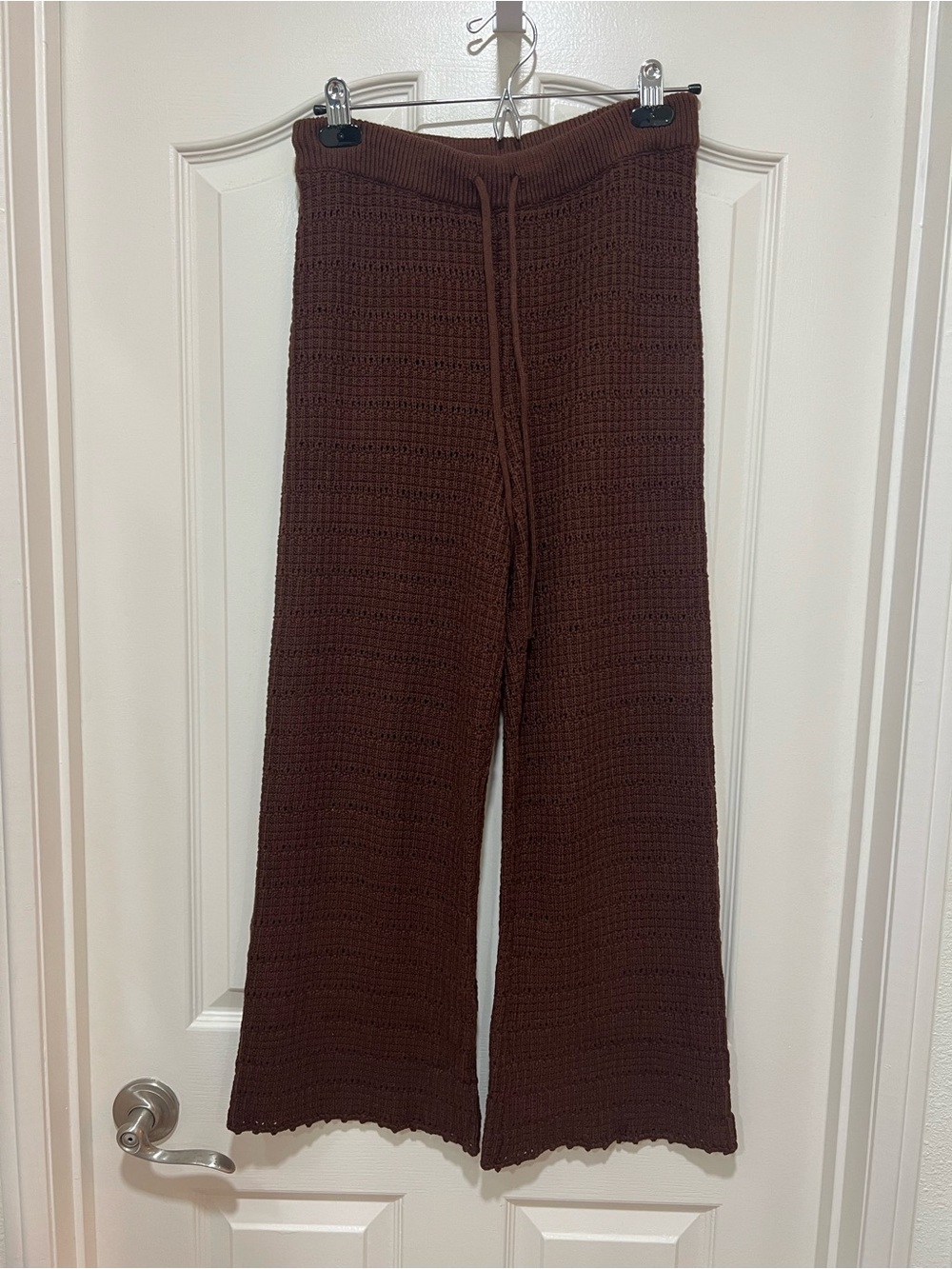 Reformation Marco Open Knit Drawstring Wide-Leg Pant NWOT - Picture 7 of 9